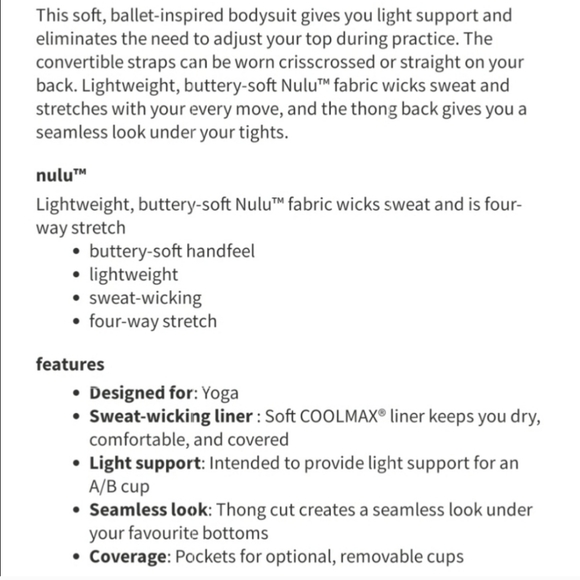 🍋Like New Lululemon The Easy Bodysuit - Picture 9 of 9